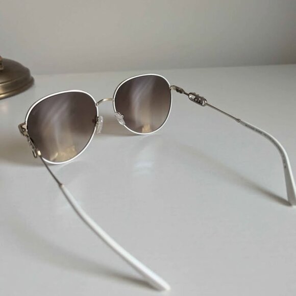 Michael Kors Beige Tinted White Aviator Glasses - Picture 2 of 5